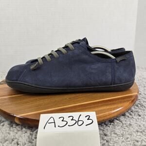 Camper Peu Blue Nubuck Leather Casual Slip On Daily Minimalist Sneaker Mens 42